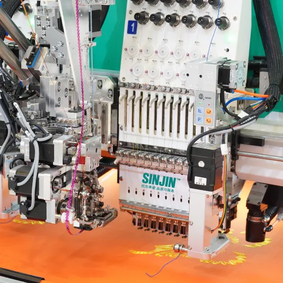 4 BEADS , 2 SEQUIN , CORDING AND LASER EMBROIDERY MACHINE